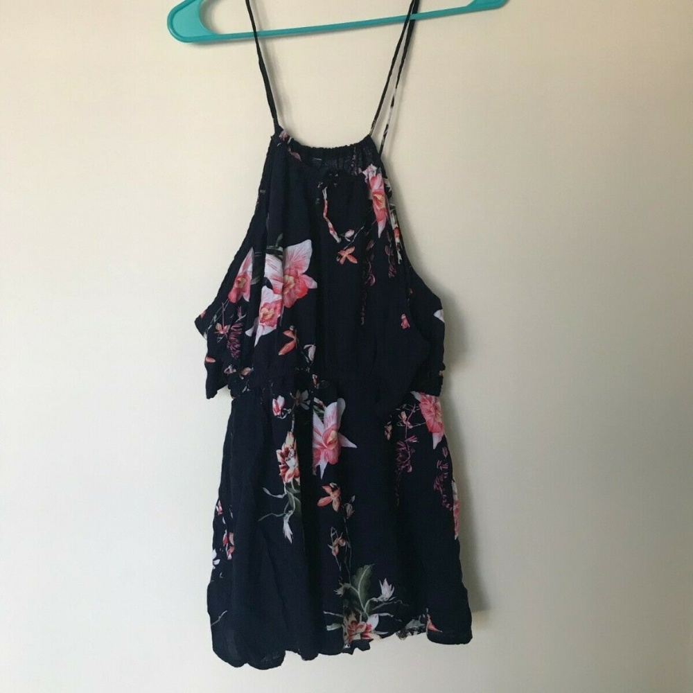 Floral Romper Drop Sleeves No Brand No Size (S-M)